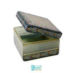 جعبه مرمر طرح تذهیب پرکار سایز 6 در 6