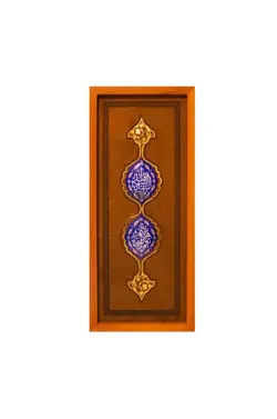 تابلو میناکاری برجسته حضرت حسین و حضرت عباس