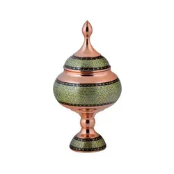 شکلات خوری مس و خاتم 26 سانتی متر