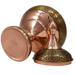 شکلات خوری مس و خاتم 28 سانتی متر