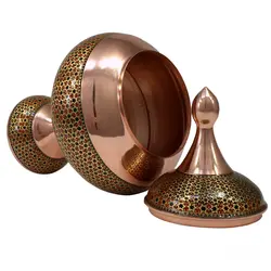 شکلات خوری مس و خاتم 28 سانتی متر