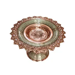 شیرینی خوری 35 سانت مس و خاتم