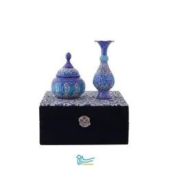 نیم ست گلدان و قندان 16 سانتی مینا