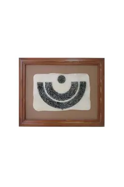 قاب چوبی سنگ مرمر30*40 خوشنویسی آیت الکرسی