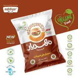 سویق پفی حبوبات با طعم چیزبرگر
