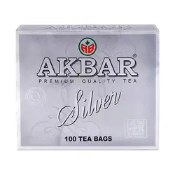 خرید چای کیسه ای Akbar مدل نقره ای بسته 100 عددی - سالیکا