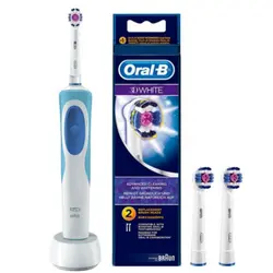 مسواک برقی اورال-بی مدل Vitality 3D White به همراه سری یدک مسواک برقی مدل Brush heads 3D White بسته 2 عددی