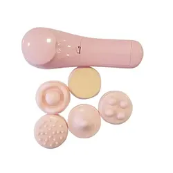 ماساژور صورت 5 کاره مدل Skin Relief به همراه اسفنج شست و شوی بدن مدل Strawberries