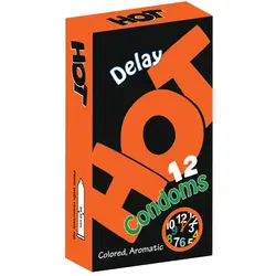 کاندوم هات مدل delay بسته 12 عددی