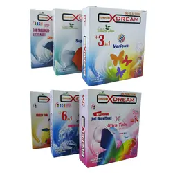 پک 6 بسته ای کاندوم ایکس دریم مدل جور 4 بسته 3 عددی