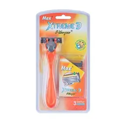 خود تراش مکس مدل K-203A به همراه تیغ یدک بسته 2 عددی