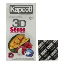 کاندوم خاردار کاپوت مدل 3D Sense بسته 12 عددی به همراه یک عدد کاندوم Good Life