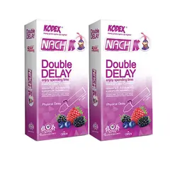 کاندوم تاخیری دوبل ناچ کدکس مدل Double Delay دو بسته 10 عددی