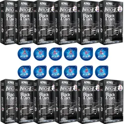 کاندوم ناچ کدکس مدل BLACK & DARK مجموعه 12 عددی به همراه کاندوم ناچ کدکس مدل بلیسر بسته 12 عددی