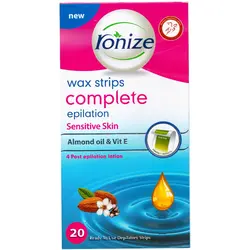 نوار موبر بدن رونیز مدل روغن بادام و ویتامین E بسته 20 عددی