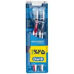 مسواک اورال-بی سری Pro Expert Crossaction مدل All In One با برس متوسط – بسته 2 عددی