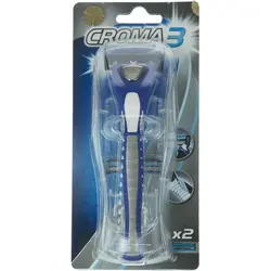 خود تراش مردانه کروما مدل Croma 3 به همراه 2 یدک