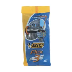خودتراش بیک مدل Flex 3 بسته 4 عددی                             Bic 3 Flex Razor Pack of 4