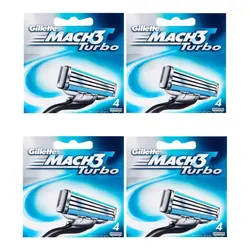 تیغ یدک اورجينال ژیلت مدل Mach 3 Turbo مجموعه 4 عددی