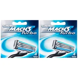 تیغ یدک ژیلت اورجينال مدل Mach 3 Turbo مجموعه ۲ عددی                             Gillette