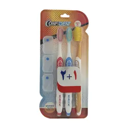 مسواک کانفیدنت سری Newdent مدل Promo Pearl بسته سه عددی                             Confident Newdent Promo Pearl Toothbrush Pack Of 3