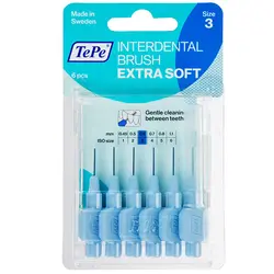 مسواک بین دندانی تپه مدل EXTRA SOFT سایز 3 بسته 6 عددی