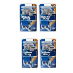 خود تراش ‏ژیلت مدل Blue 3 مجموعه 4 عددی