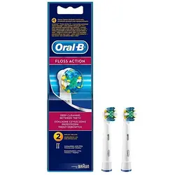 سری یدک مسواک برقی اورال-بی مدل Brush Hesds Floss Action بسته 2 عددی