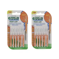 مسواک بین دندانی جی یو ام مدل 1412 مجموعه 2 عددی                             G.U.M 1412 Interdental Brush Pack of 2