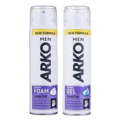 فوم اصلاح آرکو مدل Sensitive حجم 200 میلی لیتر به همراه ژل اصلاح آرکو مدل Sensitive