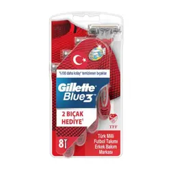 خود تراش ژیلت مدل Blue 3 بسته 8 عددی