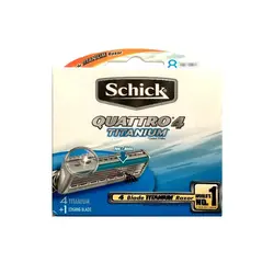 تیغ یدک شیک مدل Quattro 4 بسته 8 عددی                             Schick Quattro 4 Razor Blades pack of 8