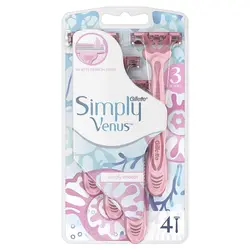 خود تراش ژیلت مدل Simply Venus 3 بسته 4 عددی
