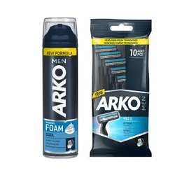 مجموعه خود تراش و فوم اصلاح آرکو من مدل cool