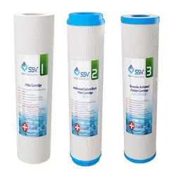 فیلتر  تصفیه آب اس اس وی  بسته سه عددی آنتی باکتریال                             SSV pre filter purifying system pack