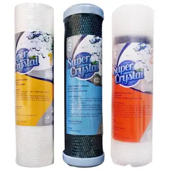 فیلتر دستگاه تصفیه کننده آب خانگی سوپر کریستال مدل پلاس بسته 3 عددی