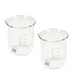 بشر آزمایشگاه مدل beaker ظرفیت 100 میلی لیتر بسته 2 عددی