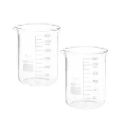 بشر آزمایشگاه مدل beaker ظرفیت 400 میلی لیتر بسته 2 عددی