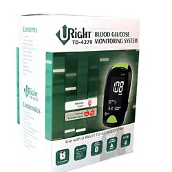 دستگاه تست قند خون یو رایت مدل TD-4279 به همراه 10عدد نوار                             URIGHT