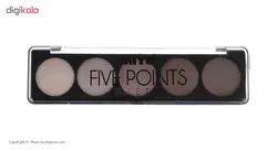 سایه چشم میو مدل Five Points پالت 5 عددی                             Miyo Five Points Eyeshadow 5 Pcs