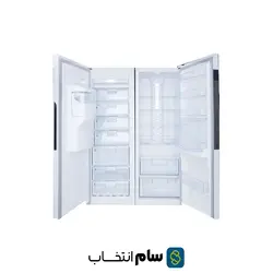 یخچال فریزر دوقلو هیمالیا مدل آلفا پلاس (سفید متالیک)