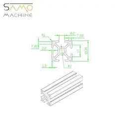 پروفیل آلومینیومی شیاردار 30×30