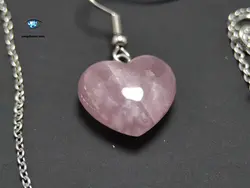 نیم ست سنگ رز کوارتز تیره معدنی 21 گرم