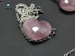 نیم ست سنگ رز کوارتز تیره معدنی 21 گرم