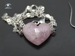 نیم ست کوارتز صورتی شامل دستبند، آویز و گوشواره 23 گرم