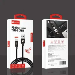 کابل فست شارژ USB به USB-C پرووان مدل PCC150 PD01 به طول ۱ متر