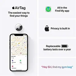 تگ ردیاب هوشمند اپل AirTag مجموعه 4 عددی با گارانتی اصالت و سلامت فیزیکی