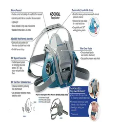 ماسک ایمنی تری ام مدل6502QL بافیلترp100