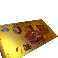 اسکناس صفر یورو- روکش آب طلا