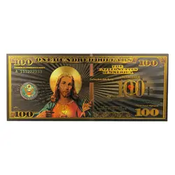 اسکناس 100 دلار آمریکا طرح مسیح روکش آب طلا